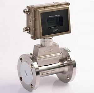 Meter aliran gas asli sebaris