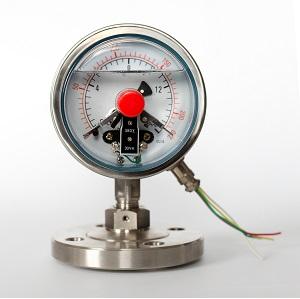 Tolok tekanan hubungan elektrik yang dipenuhi minyak dengan meterai diafragma