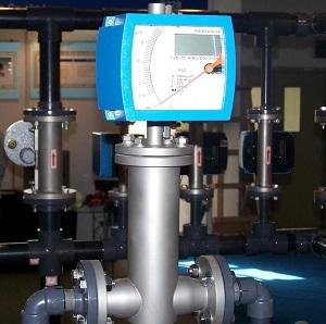 Meter aliran kawasan berubah mendatar