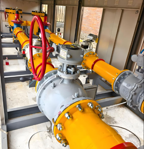 Natural gas flow meter (8″) & LPG/SNG (8″) to furnace gas room