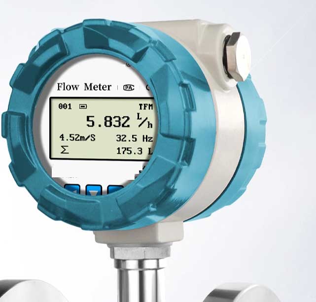 Paparan kadar aliran sebenar oleh meter aliran Actual flow rate display by flow meter